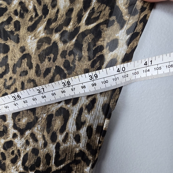 Nordstrom Rack Animal Print‎ Caftan Cover Up lady kimono One Size Brown Leopard - Picture 14 of 15